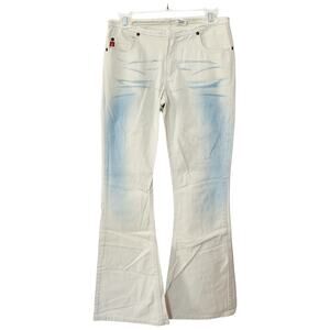 Mudd Y2K Low Rise Flare Distressed Wide Leg Jeans Pants Size 5